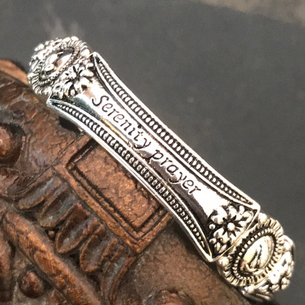 Serenity Prayer Bracelet silver/Black tone
